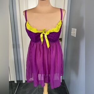 Cacique‎ Babydoll Coquette Sexy Lingerie Chemise
